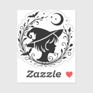 Sticker Sorcière Fée Wiccan Magie Sorcières Halloween