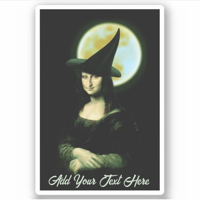 Sticker  Sorcière Mona Lisa Halloween (Devant)