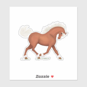 Sticker Sorrel Horse Avec Blaze & Chaussettes Pony Equestr