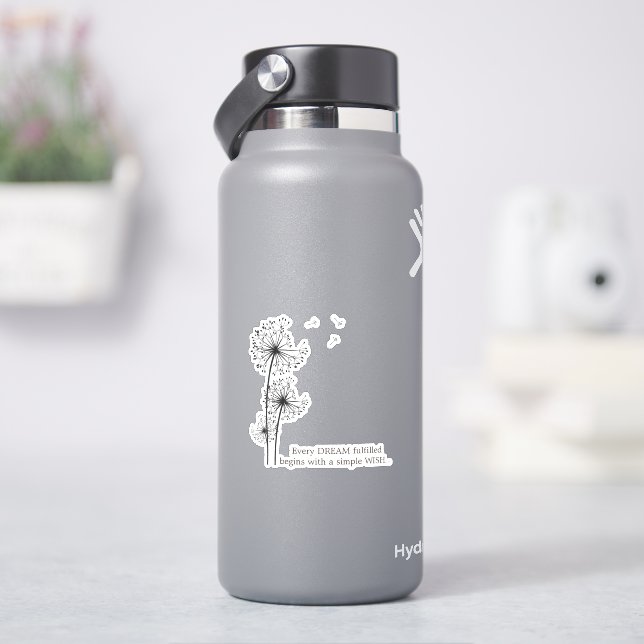 Sticker Souhait de Dandelion Graphique (HydroFlask)