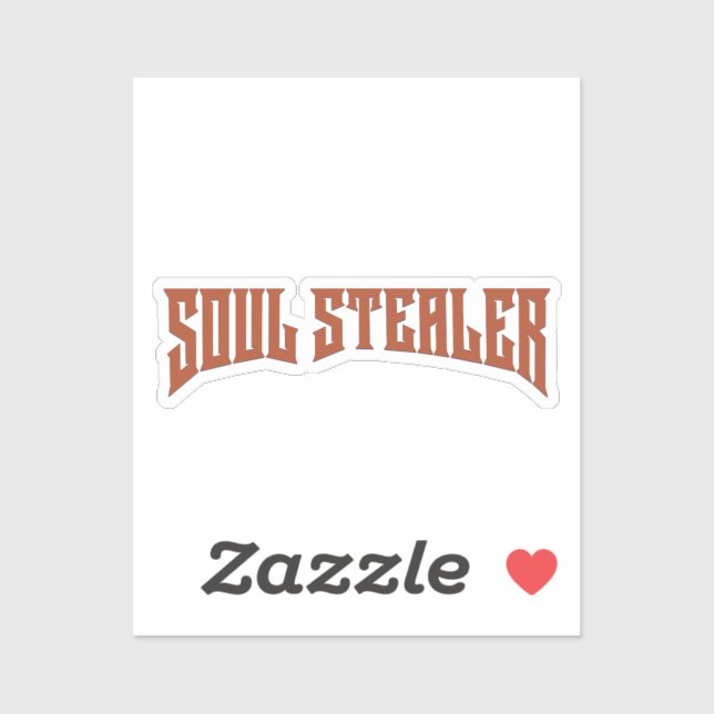 Sticker Soul Stealer Heavy Metal Typography (Feuille)