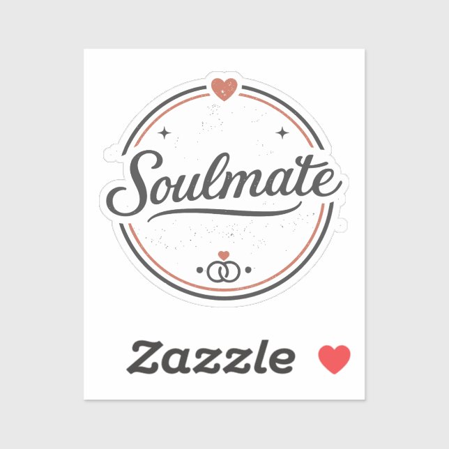 Sticker Soulmate Retro Love Minimal(Light) Couple Matching (Feuille)