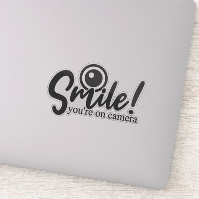 Sticker Souriez vos panneaux de caméra (Détail)