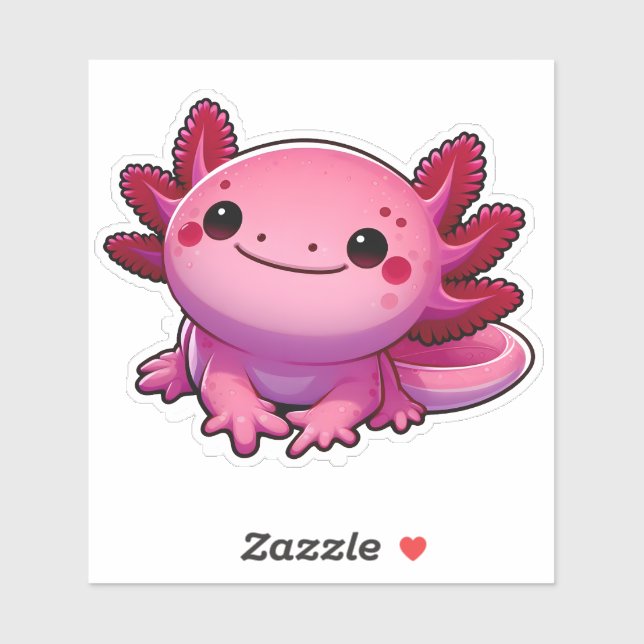 Sticker Sourire comme un Axolotl (Feuille)