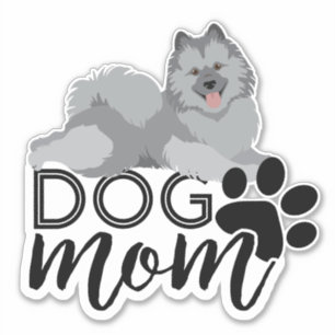 Sticker Sourire Keeshond Chien Maman Graphic