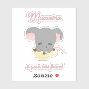 Sticker Souris Cappuccino au cacao