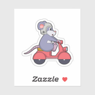 Sticker Souris comme Biker avec Scooter.PNG