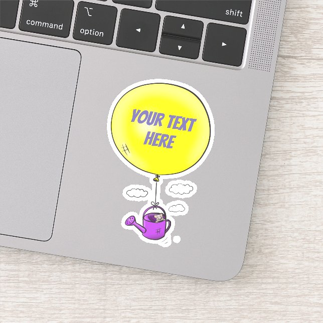 Sticker souris mignonne avec illustration de bulle jaune (Détail)