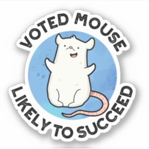Sticker Souris Votée Susceptible De Réussir Un Jeu D'Anima