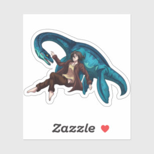 Sticker Sous l'eau avec Plesiosaurus