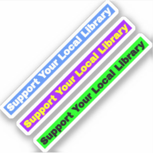 Sticker Soutenez votre bibliothèque locale - Texte simple