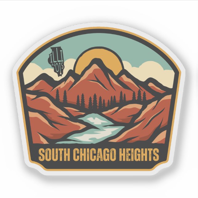 Sticker South Chicago Heights, Illinois  (Devant)