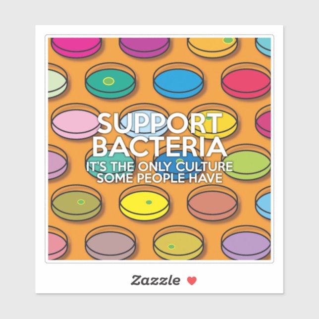 STICKER SOUTIEN BACTÉRIES (Feuille)