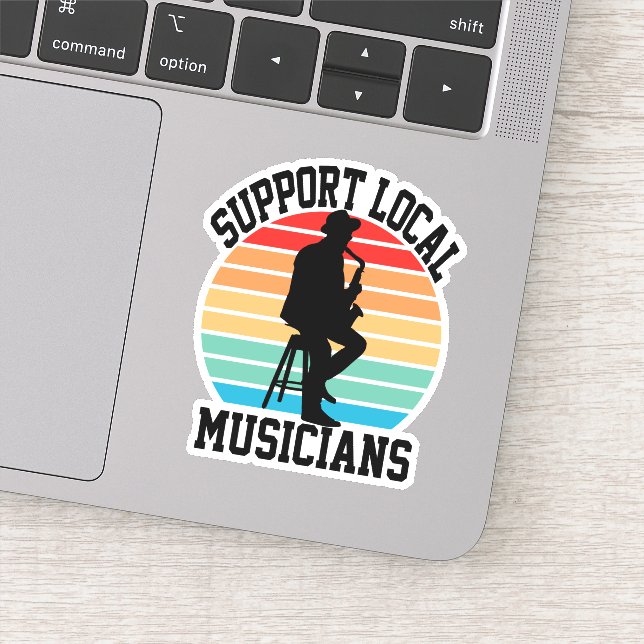 Sticker Soutien Des Musiciens Locaux Pour Les Amoureux De  (Détail)