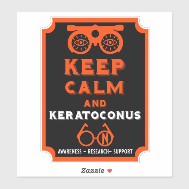 Sticker Soutien Et Sensibilisation À Keratoconus (Feuille)