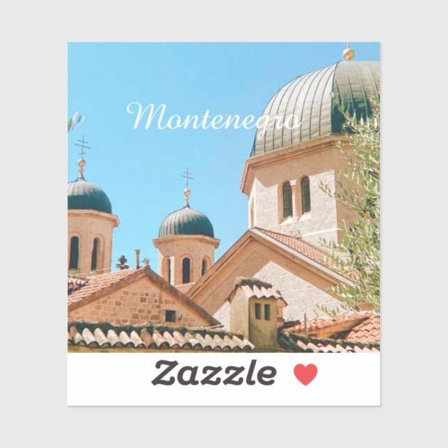 Sticker souvenir de voyage à Kotor, Monténégro (Feuille)