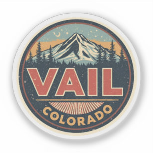 Sticker souvenirs vintage Vail colorado téléphérique extér