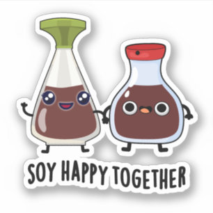 Sticker Soy Happy Ensemble Soy Sauce Pun