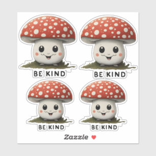 Sticker Soyez gentil, souriant et blanc Cute Rouge top Cha