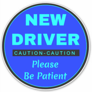 Sticker Soyez Patient "Nouveau Conducteur" - Attention Nov