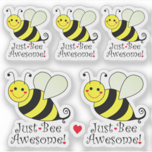 Sticker Soyez Souvent Superbe Cute BumbleBees Contour Cut