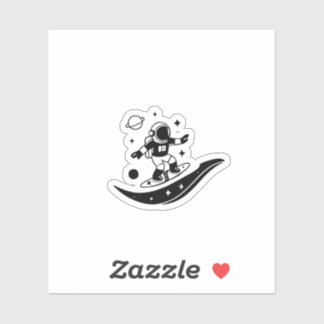 Sticker “Space Surfer – Astronaute Minimaliste sur une bal