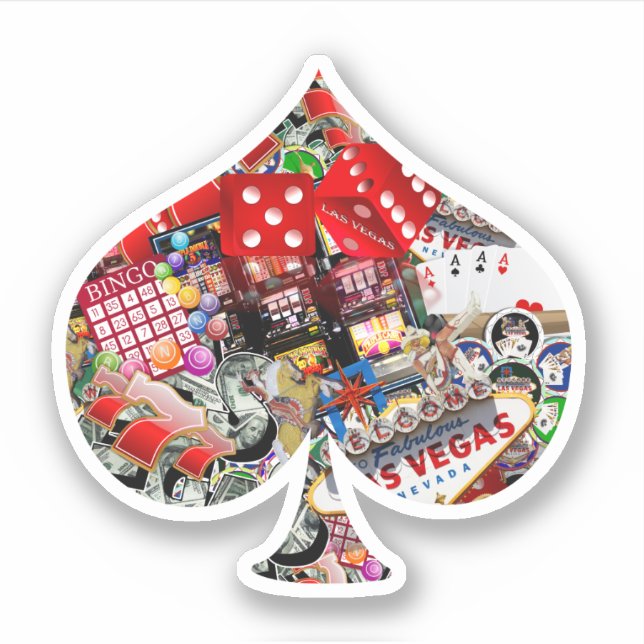 Sticker Spade Playing Card Shape - Gamblers Delight (Devant)