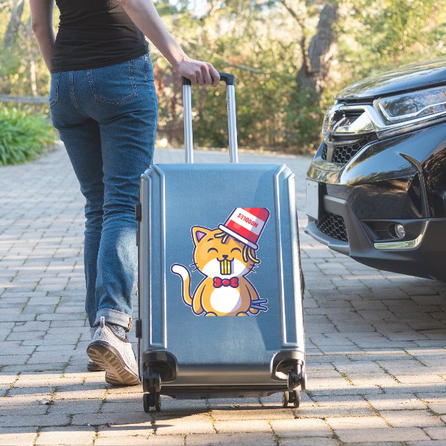 Sticker Spaghetti mangeur de chats (Valise Insitu)
