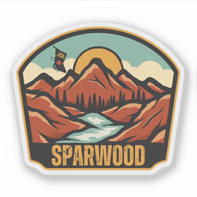 Sticker Sparwood, Colombie-Britannique (Devant)