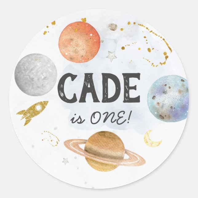 Sticker spatial, Premier voyage autour de l'autoco (Devant)