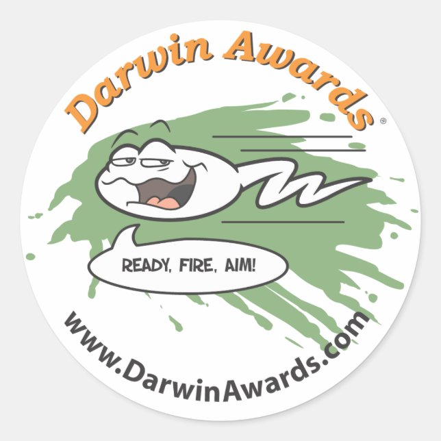 Sticker Spermatozoïde - Prêt, Feu, Objectif (Devant)