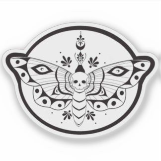Sticker Sphinx à tête de mort