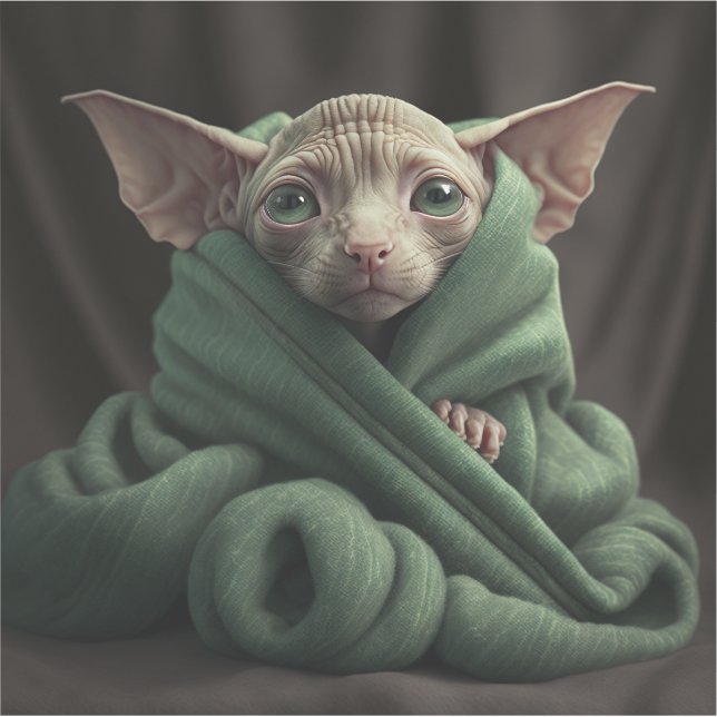 STICKER SPHYNX CAT VINYLE GRAND DECAL 6X6 (Devant)