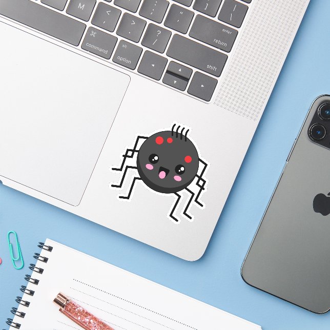 Sticker Spider (Ordinateur portable avec iPhone)