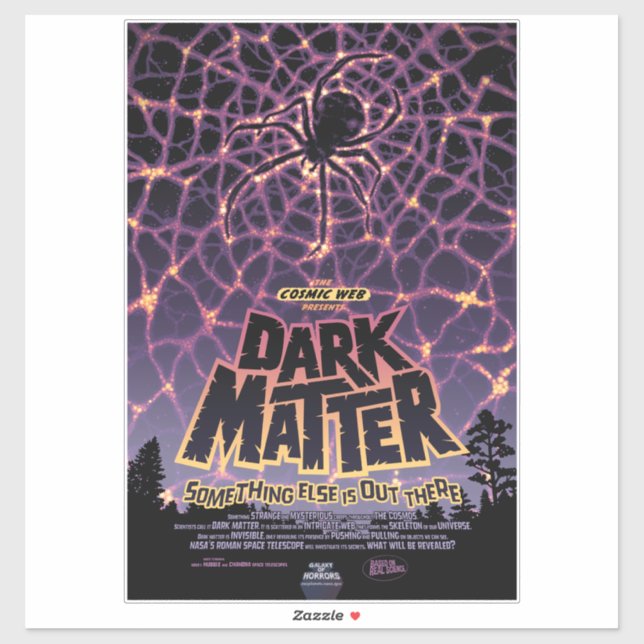 Sticker Spider Cosmic Web, Galaxie d'Halloween des horreur (Feuille)