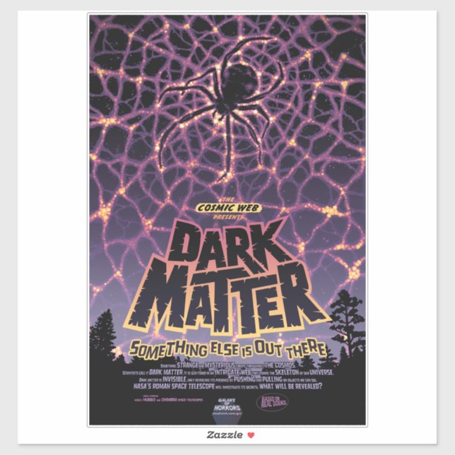 Sticker Spider Cosmic Web, Galaxie d'Halloween des horreur (Feuille)