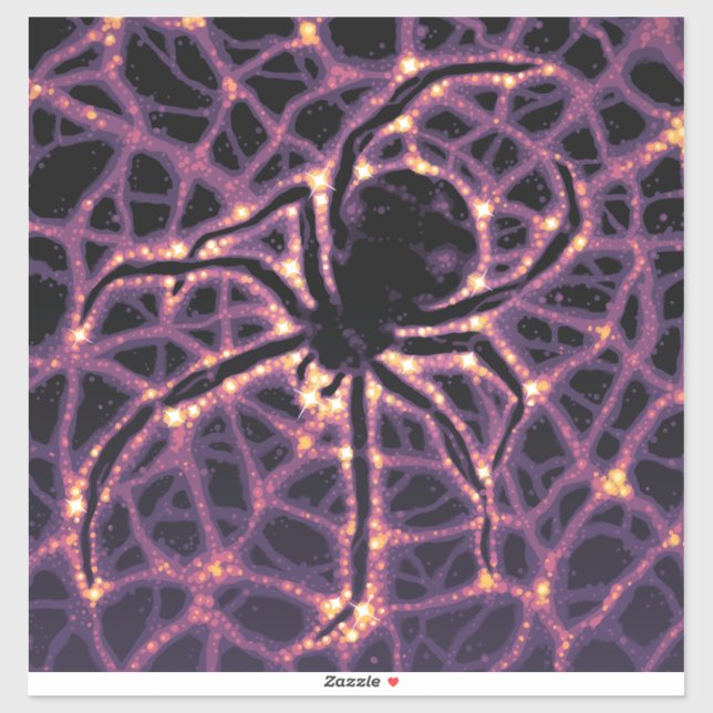 Sticker Spider Cosmic Web, Galaxie d'Halloween des horreur (Feuille)