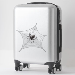 Sticker Spider d'Halloween géant dans son Web