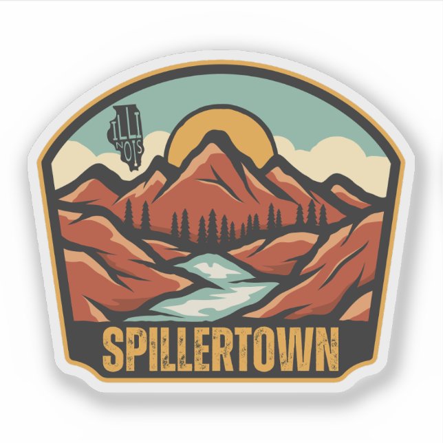 Sticker Spillertown, Illinois  (Devant)