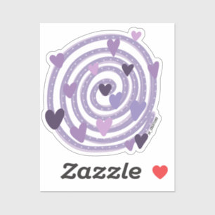 Sticker Spirale d'amour pourpre