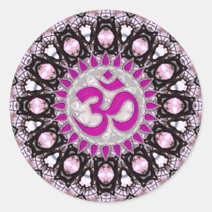 Sticker Spirituel Pink Gems Aum