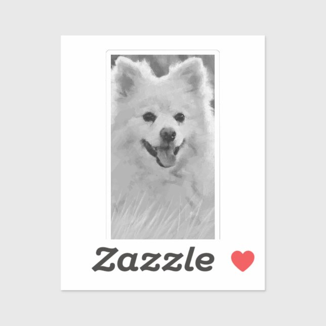 Sticker Spitz japonais (Feuille)