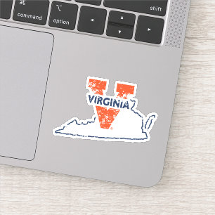 Sticker Split V Virginia State Love