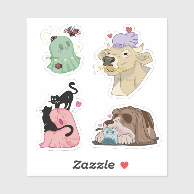 Sticker Spooks x Animaux (Feuille)