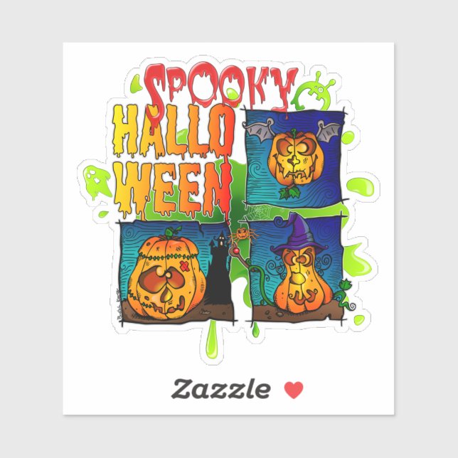 Sticker Spooky Halloween (Feuille)
