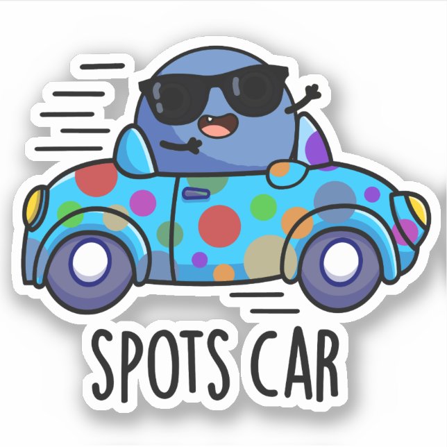 Sticker Spots Voiture Amusante Sport Jeux Voiture (Devant)