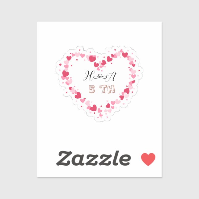 Sticker Spring Floral Anniversary | Elegant Modern Wedding (Feuille)