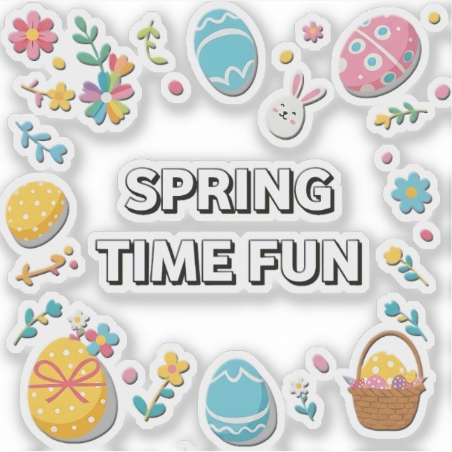 Sticker Spring Time Easter | Pascua Primavera (Devant)