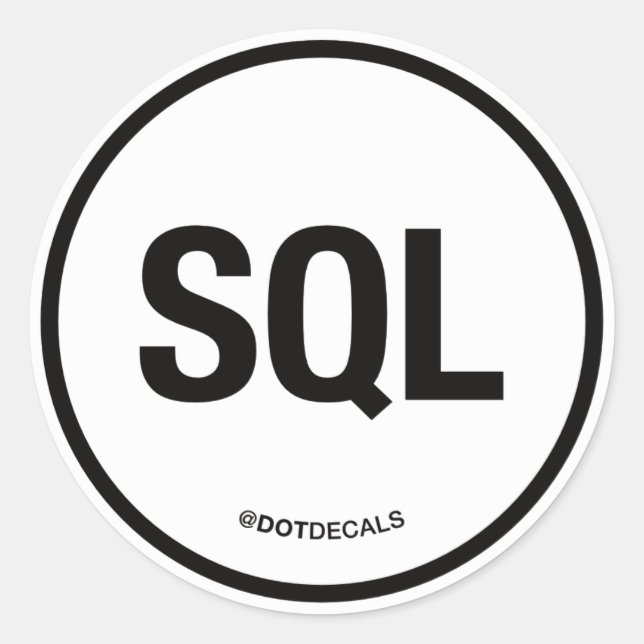 Sticker SQL (Devant)