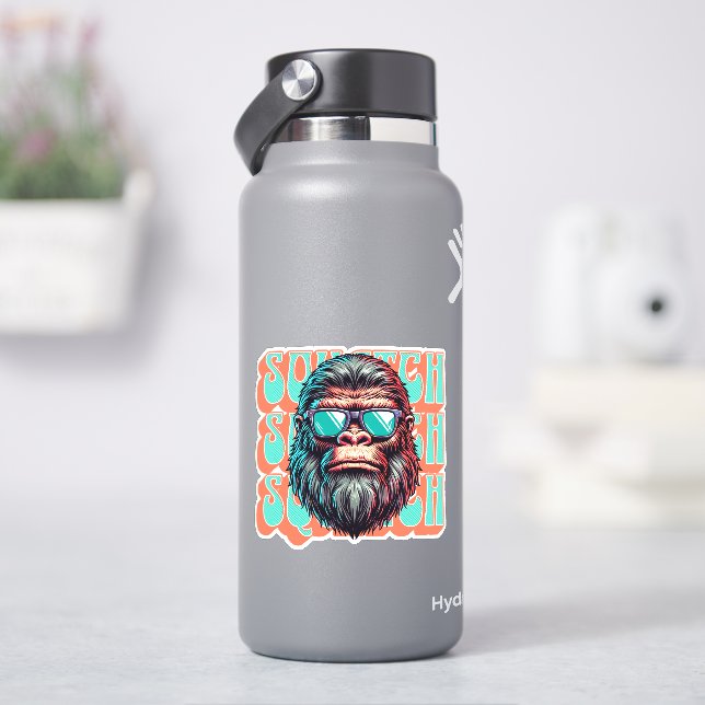 Sticker Squatch vintage Retro Style Comic Pop Art (HydroFlask)